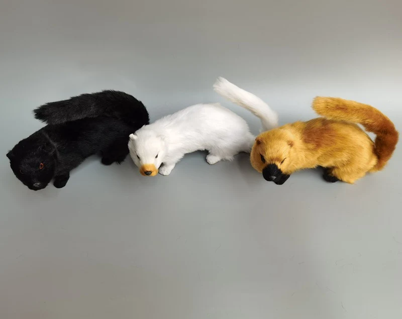 Enfeites Feng modelo de doninha simulada Artesanato de animais Adereços ideais para decoração, presentes criativos e projetos manuais. — foto 1