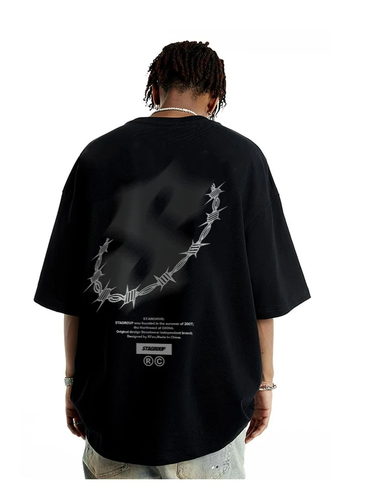 Men's Retro Spring and Summer American Short-sleeved T-shirt. Comfortable, breathable, and stylish. Perfect for warm wea — photo 19
