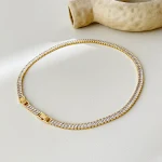 Colar e pulseira de tênis com zircônia simples. Brilho elegante, perfeito para uso diário ou ocasiões especiais, fácil de combinar. — foto 6