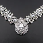 Conjunto de Brincos e Colar para Noiva Acessórios de Casamento Joias para Noivas com Pingente Estilo Gota Aliexpress Elegância para o Grande Dia — foto 3