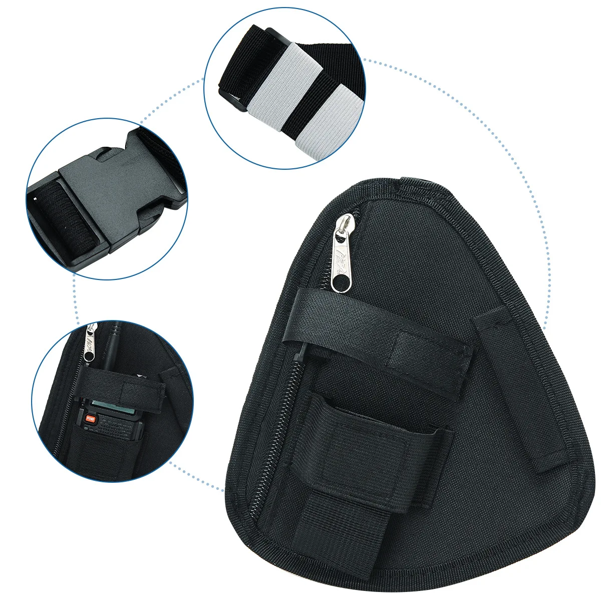 Title 3, Mochila triangular preta walkie-talkie multifun...