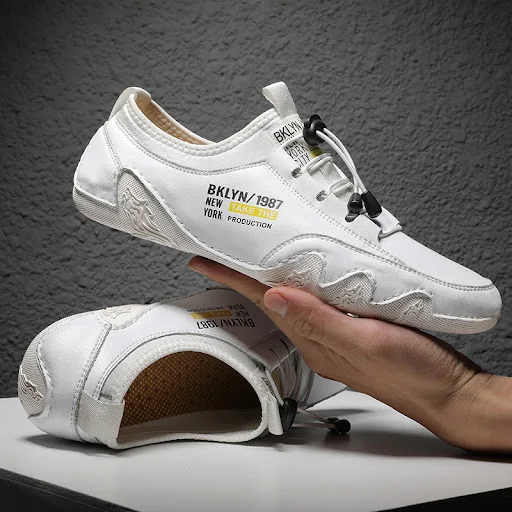 Title 4, Nuove Scarpe Casual Uomo in Pelle Sportive Tren...