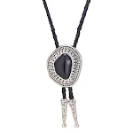 Gravata Bolo de Ágata Turquesa com Padrão Celta Elegância masculina com pedra natural e design artístico. Acessório perfeito para um visual sofisticado. — foto 6