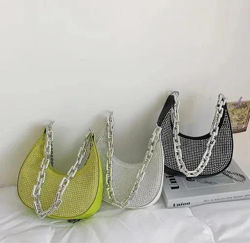 Title 2, Ins Diamond-studded Armpit Baguette Korean Styl...