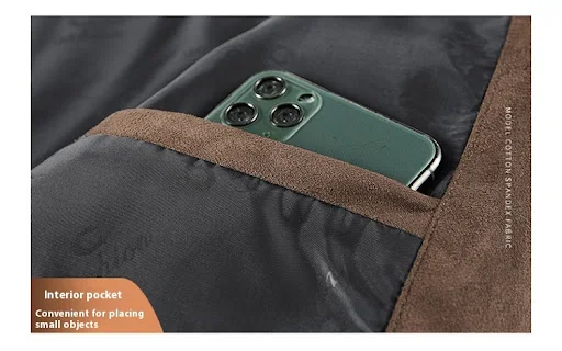 Title 19, Jaqueta fina de camurça outono masculina Estilo...