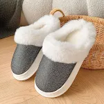 Fashion Frosted Sequined Plush Slippers Winter Warm Home Indoor Non-slip Bedroom Floor Fuzzy Slipper For Couple Women an — photo 3