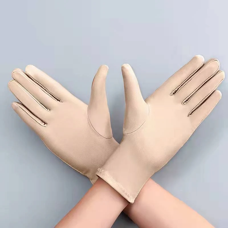 Hochelastische Spandex-Handschuhe für Tanz, Autofahren, Sonnenschutz und Schmuck-Etikette. Ideal für Aufführungen. — foto 2
