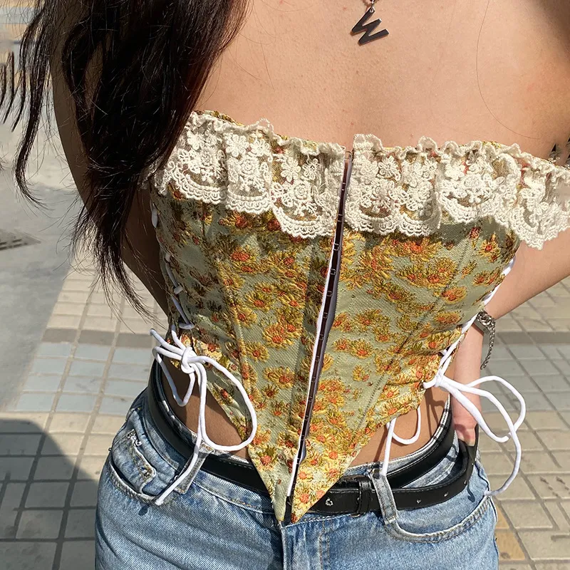 Title 5, Lace Sling Cardigan Snap Lace-Up Casual Waist T...