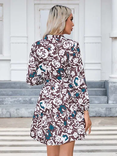 Title 8, Autumn And Winter Printing Button Long Sleeve D...