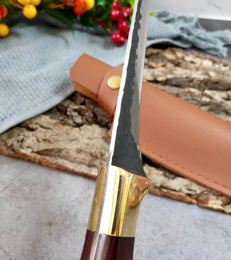 Title 3, Copper Head Forged Boning Knife Hammer Pattern ...