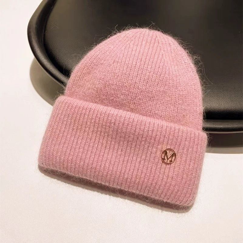 New Autumn and Winter Knitted Women's Fleece-lined Thickened All-matching Woolen Cap for warmth and style, perfect for c — photo 7