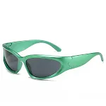 Green framed grey chip