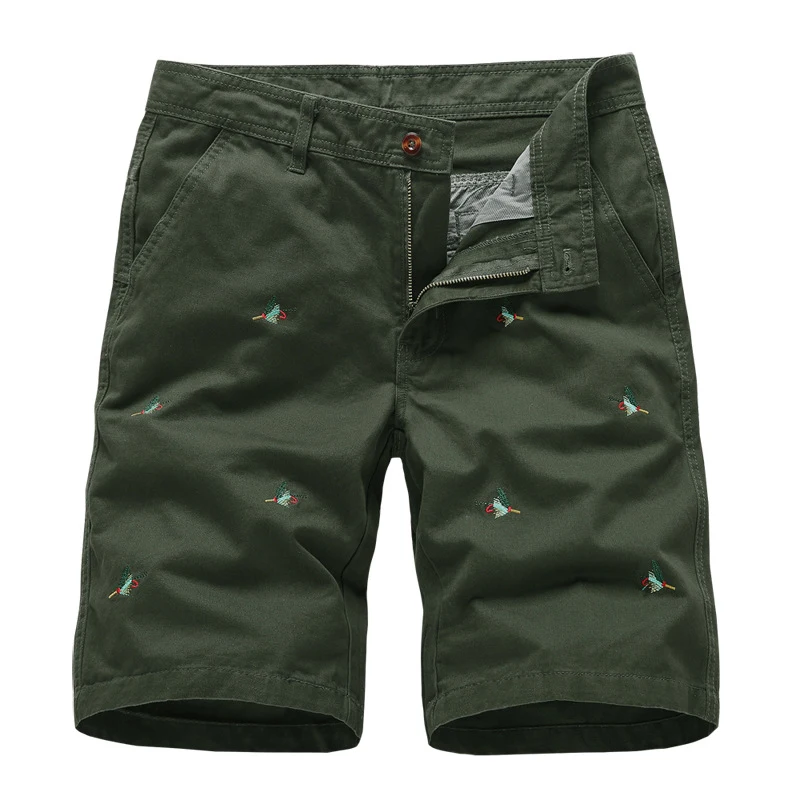 Title 3, Shorts masculinos casuais de algodão cinco pont...