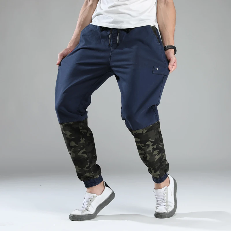 Title 6, Camouflage Stitching Beamed Plus Size Harlan Ca...