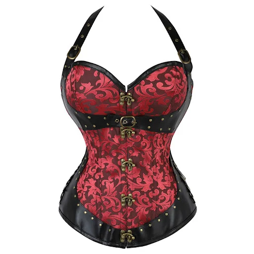 Title 5, Halter Steel Bone Palace Gothic Corset shapes y...