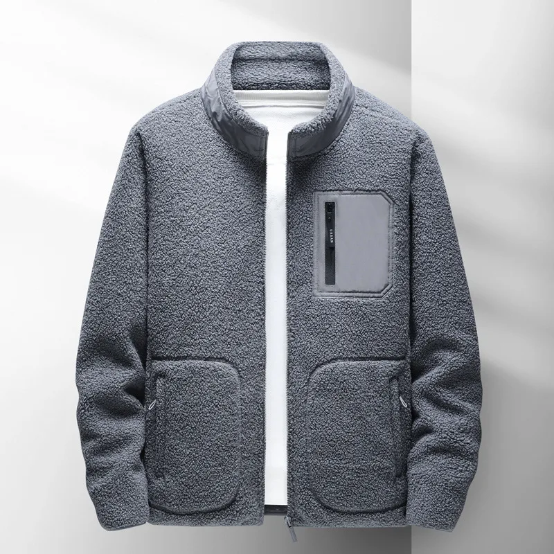 Stand Collar Thick Warm Sports Casual Cardigan perfect for men. Enjoy warmth and comfort whether you're working out or r — photo 9