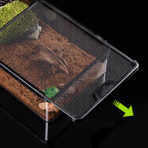 1PC Turtle Tank With Breathable Holes Fish Tank Multifunctional Areas Full-View Aquarium For Reptile Small Pet Crawler B — photo 6