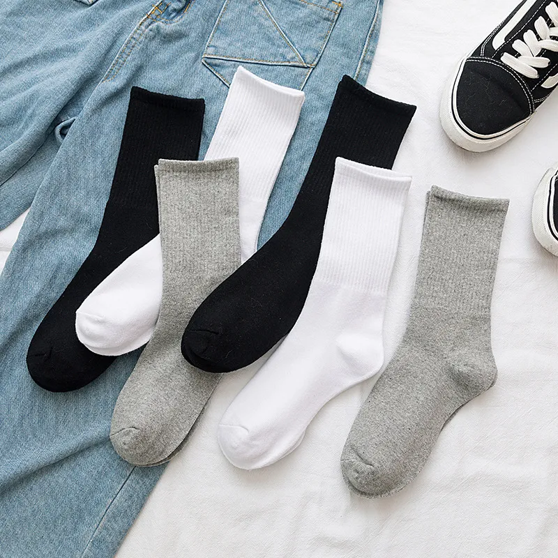 Title 4, Damen Tube Socken Sportsocken Schwarz Weiß Lang...