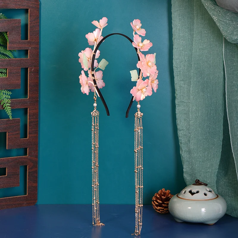Title 3, Hanfu Hair Hoop Fairy Versatile Glass Headwear,...