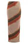 Women's Fashionable Green Gradient Print Skirt. Stylish, versatile and comfortable, perfect for a modern and fresh look. — photo 2
