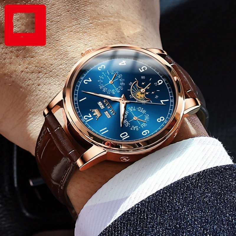 Title 5, Reloj de hombre mecánico multifunción luminoso