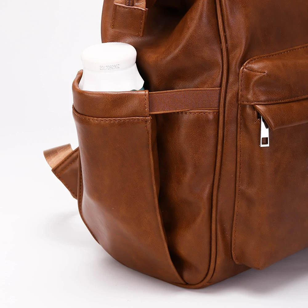 Title 8, Mochila de couro para mamãe, espaçosa e elegant...