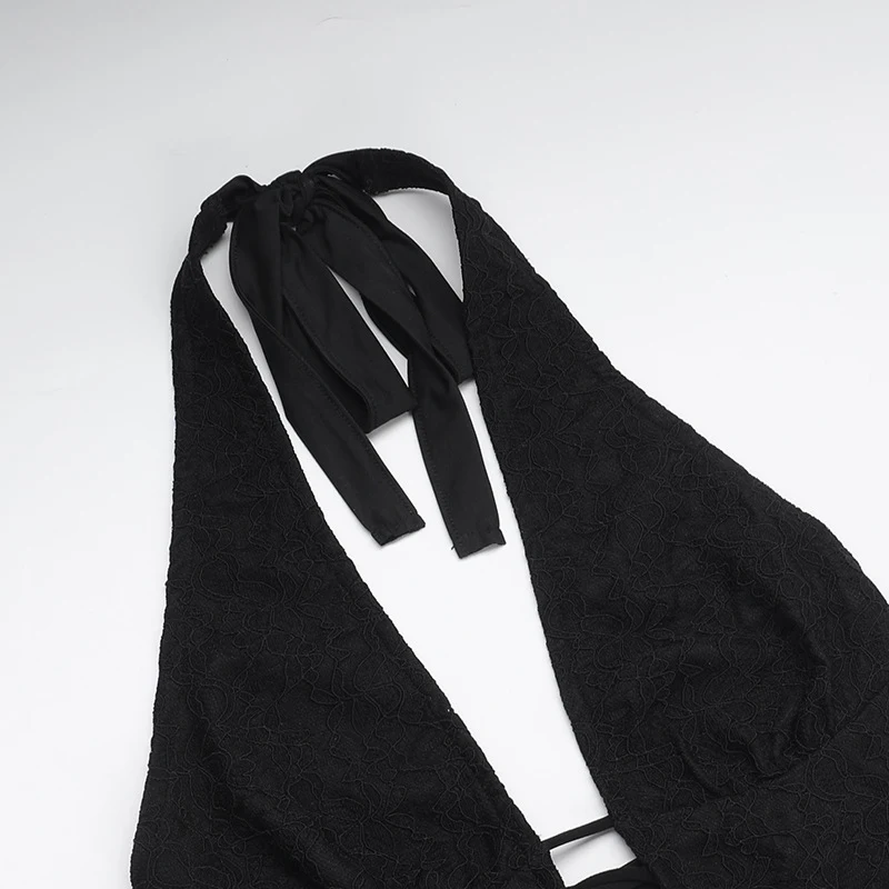 Title 4, Macacão feminino slim fit de renda com decote e...
