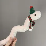 Red And Green Scarf Pink Snake