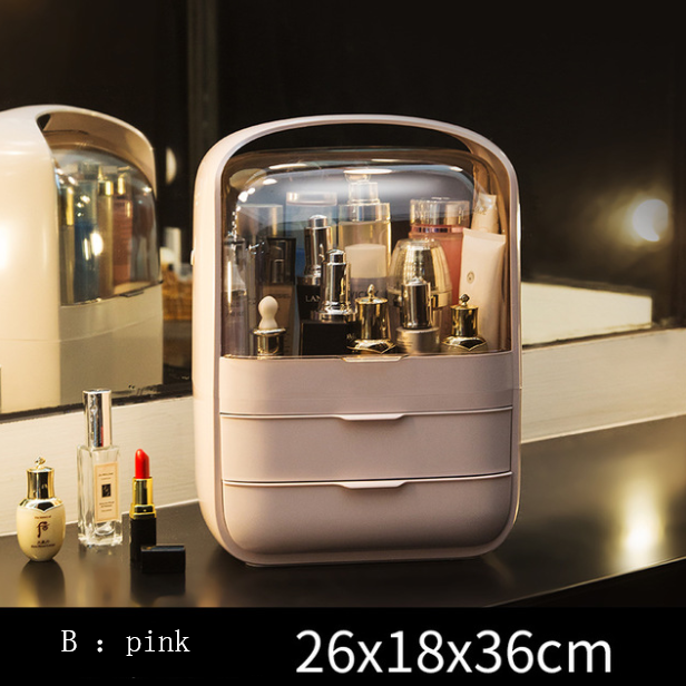 Simple Portable Dustproof Cosmetic Storage Box keeps your cosmetics organized, clean, and protected from dust, making it — photo 17