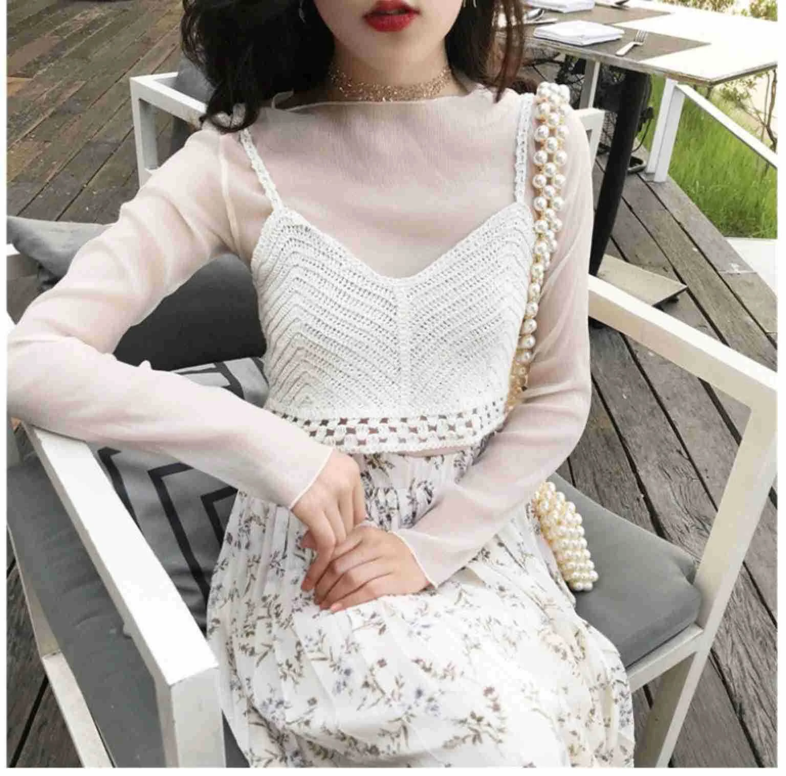 Camisola de suéter curto feminino — foto 3