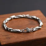 Pulseira Mobius masculina estilo étnico vintage, pulseira para homem para uso diário. Um acessório marcante e autêntico. — foto 4