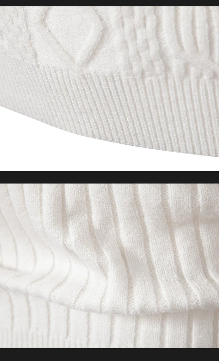 Title 5, Mens Sweater Twisted Round Neck Pullover Leisu...