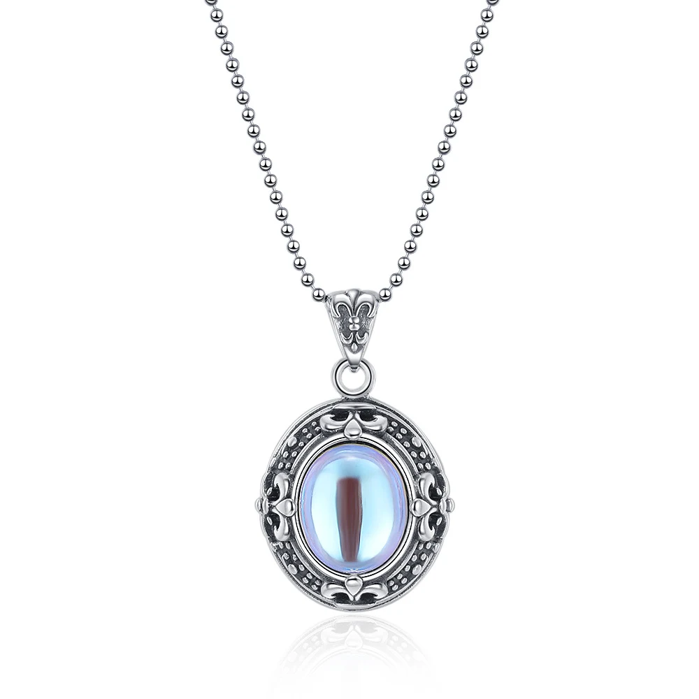 Colar Cruz Vintage com Pedra da Lua Prata Tailandesa Feminino Joia Personalizada Sofisticada. — foto 10