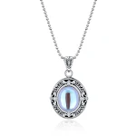 Colar Cruz Vintage com Pedra da Lua Prata Tailandesa Feminino Joia Personalizada Sofisticada. — foto 10