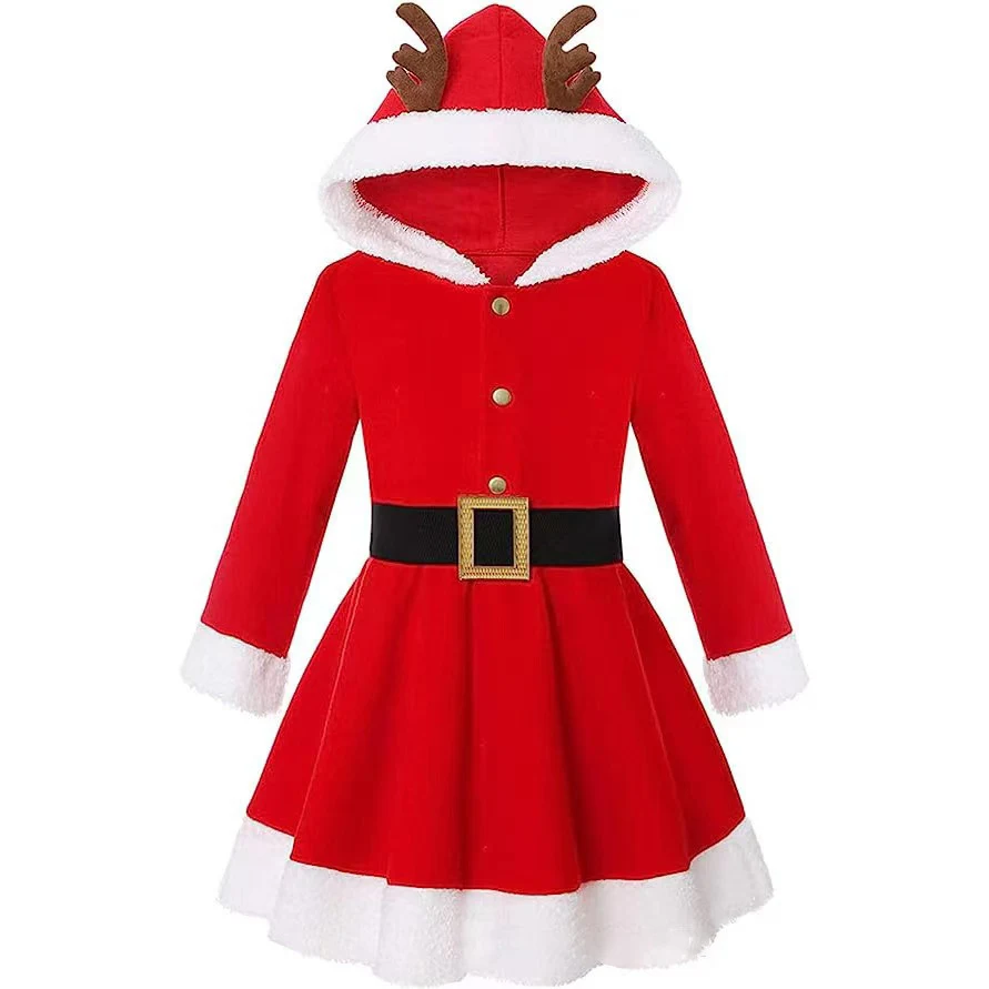 Kerstoutfit Nieuwe elanden Kerstoutfit met capuchon Kerstboomrok — foto 4