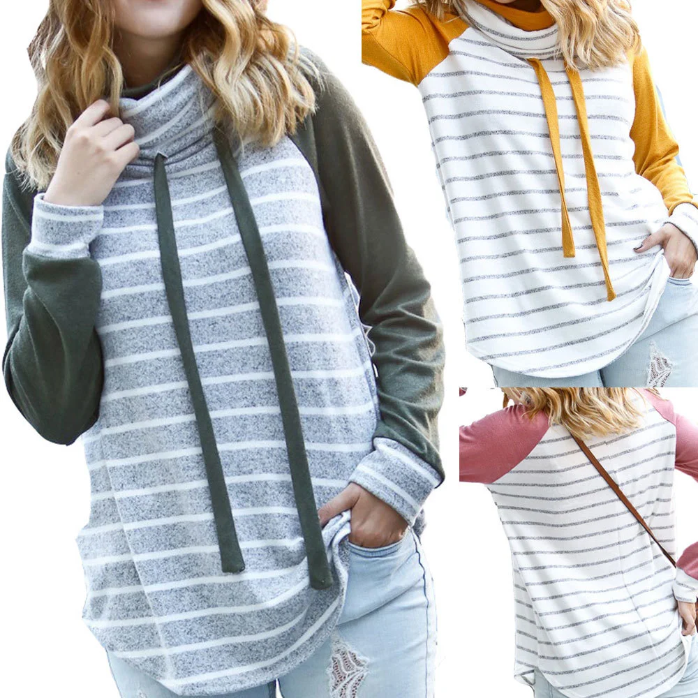 Top slim com costura listrada estampada outono e inverno — foto 1