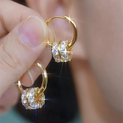 Title 3, Brincos Duplos de Moda com Zircônia AB Agulha d...