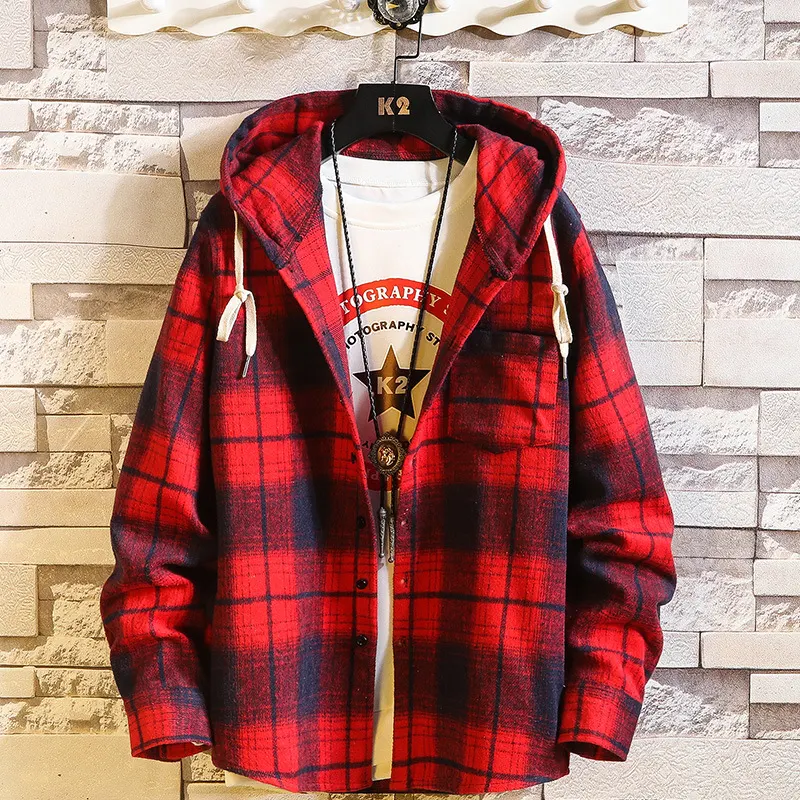 Title 4, Camisa masculina xadrez casual manga longa com ...