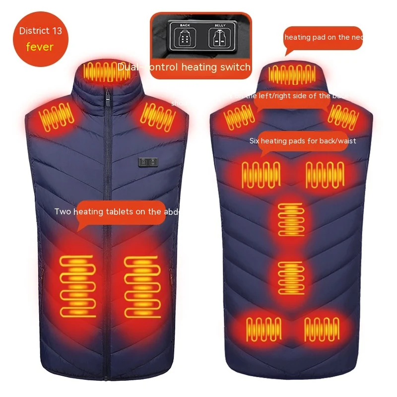 Smart USB Electric Self-heating Vest provides instant warmth and comfort in cold weather, rechargeable and portable, enj — photo 23