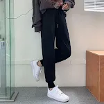 Gray Sweatpants and Trousers with Velvet Thickening provide warmth and comfort. Perfect for cold weather, offering a coz — photo 2