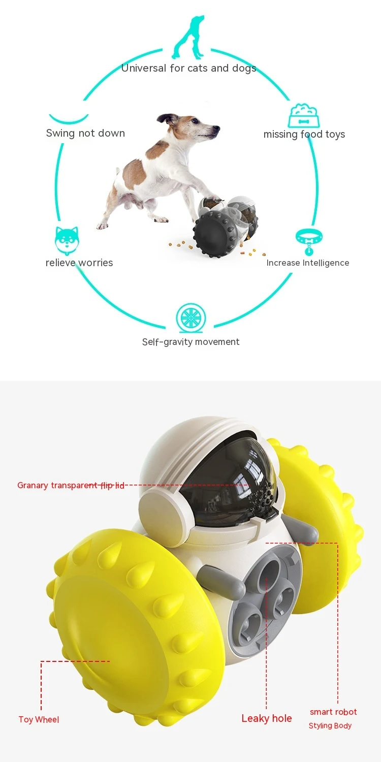 Title 4, Leakage Food Feeder Tumbler Ball Balance Car Do...