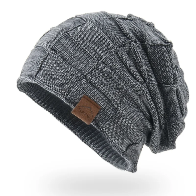 Title 13, Fleece Mixed Color Versatile Knitted Hat For Wa...
