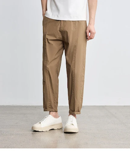 Title 15, Pantaloni Casual Uomo in Puro Cotone, Struttura...