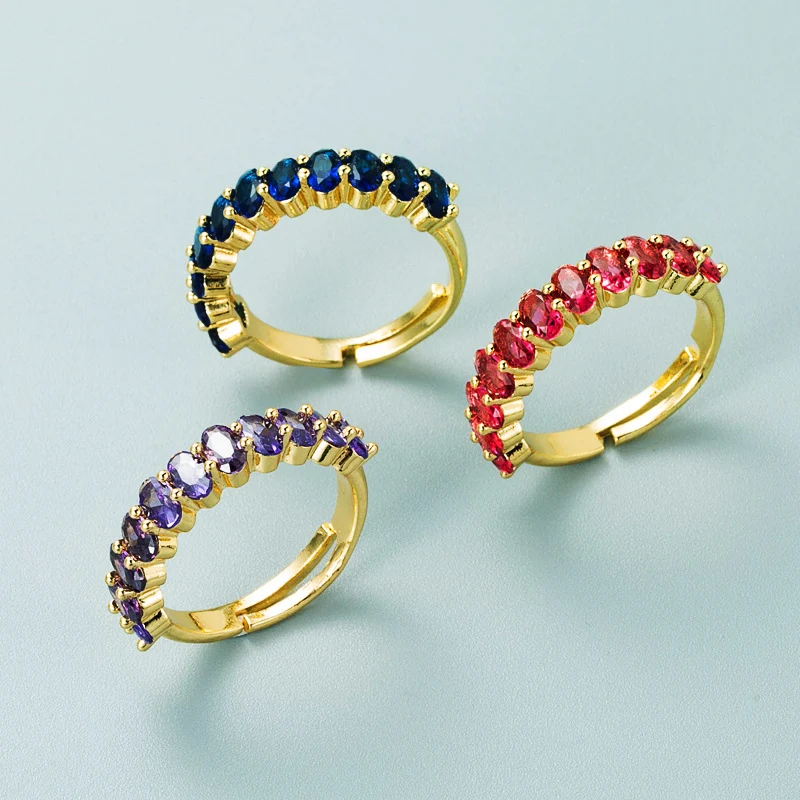 Anel com microdiamantes coloridos — foto 3