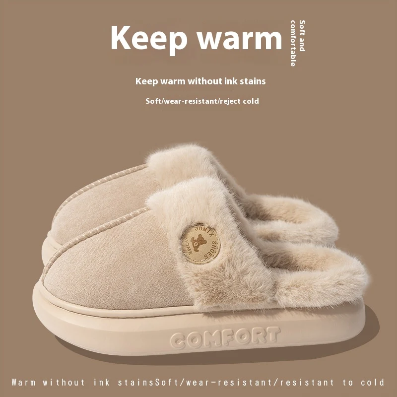 New Plush Slippers For Women Men Winter Warm Home Slipper Indoor Thick-soled Fleece Shoes. Keep your feet warm and cozy — photo 11