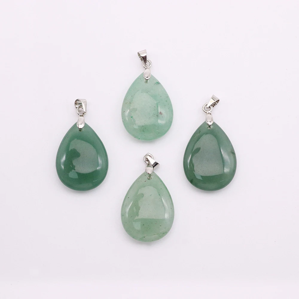 Pingente de pedra natural Unakita com textura vermelha e linha preta, gota d'água, elegância natural. — foto 15