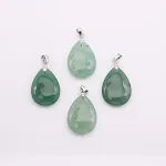 Pingente de pedra natural Unakita com textura vermelha e linha preta, gota d'água, elegância natural. — foto 15