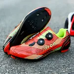 Sapatilhas de ciclismo profissional para homens. Mountain e estrada, auto-travamento ou sem trava. Sapatos com potência e performance. — foto 4