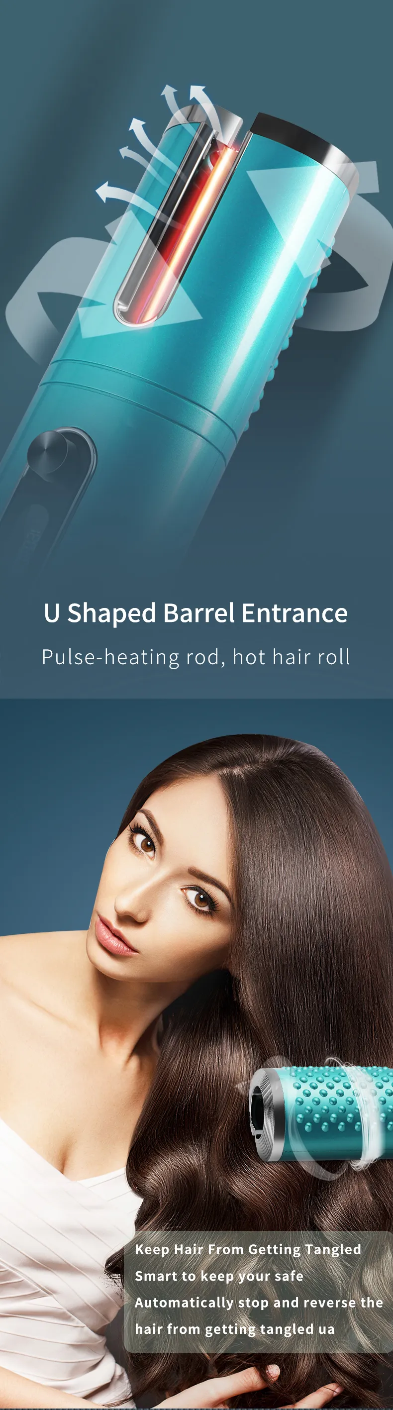 Title 8, Automatic rotating electric curling iron