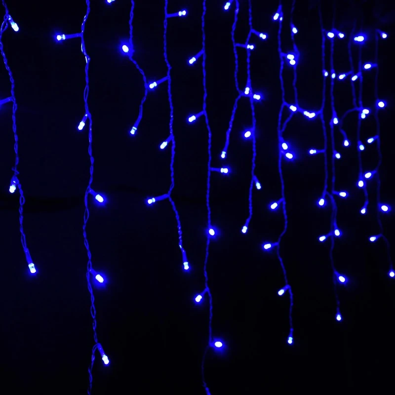 LED Buz Saçağı Işık Zinciri Dış Mekan Su Geçirmez Dekoratif Aydınlatma Festival Işıkları Bahçe ve Balkon Aydınlatması — Fotoğraf 1